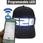 USB Charging App Control Scrolling Message LED display Hat, Led Message Cap, Led Message Hat