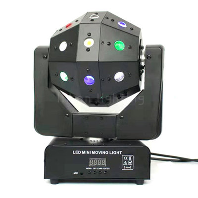 China High Brightness 16x3W Voice Control RGBW LED Strobe Beam Disco Ball Laser 3-in-1 Moving Head Lights supplier