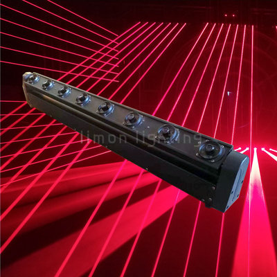 China Pixel Control 8 Eyes DMX 500MW Single Red Laser Beam Bar Moving Head Lights supplier