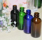 Personal Care Cosmetic Boston Round 1oz Glass Essential Oil Bottle with Dropper