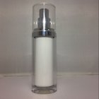 Personal Care Cosmetic Round Plastic Acrylic Straight Round 30ml Airless Bottle