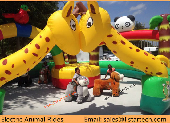 China Hot Sale Plush Animal Coin Rides Racing Animal Car for Kids Riding, Coin Operated Rides supplier