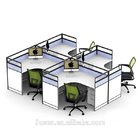Low price big discount 4 seat office workstation for new office white color modern style