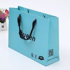 custom luxury black c1s art paper matt laminated shopping bag with ribbon bow,250 gsm art paper bag for clothes
