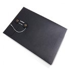 custom high quality luxury black a4 string document envelope，cheap string document envelope