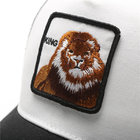 Embroidered label fitted sports half mesh lion label Amazon fashion baseball caps custom marketing branded mechandise