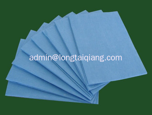 Blue wood pulp/ polyester cleaning paper