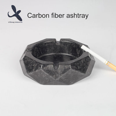 China Octagonal shape 100% Real 3K Carbon fiber cigar ashtray for smoking  OEM carbon fiber ashtray - hollow supplier