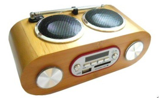 China bamboo mini speaker with LCD supplier