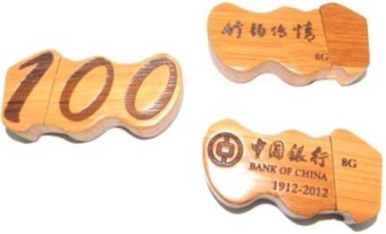 China Bamboo USB memory stick 2GB supplier