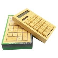 China stylish bamboo calculator, promotional stationery wholesale supplier