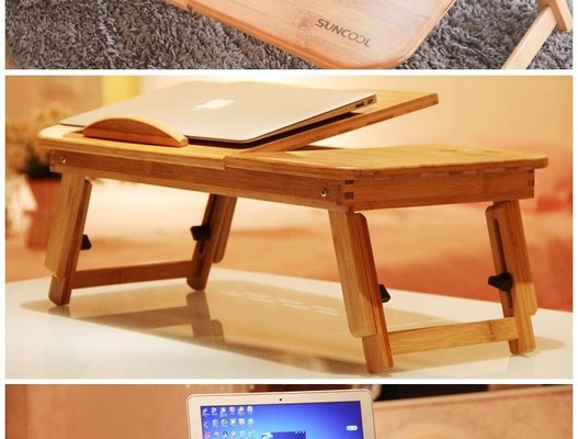 China Eco. friendly foldable mini bamboo computer table supplier