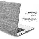 Gray Wood Grain Pattern Laptop PC Case for MacBook Full Protective Case for MacBook Air/Pro 11"12-in   PC Case for MacBo