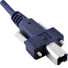 China USB Flex Cable with Locking USB 2.0 B 4P Connector / USB Printer Port with Screw Lock distributor