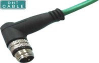 IP67 / IP68 3P 4P 5P 8 Pin M8 Right Angle Waterproof Cable / Sensor Cables High Speed for sale