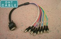 VGA RGB Monitor HD15M to 8 X BNC Custom Cable Assemblies Available in 1ft ( 0.3m ) Cable for sale