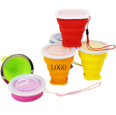 China Colorful Silicone Folding Cup Outdoor Portable Cup Logo Customized supplier