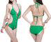 High quality UV-protective swimsuit green color swimwear for women supplier