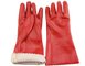 Red PVC dipped long safety gloves