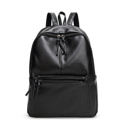China New Travel Backpack Korean Women Backpack Leisure Student Schoolbag Soft PU Leather Women Bag supplier
