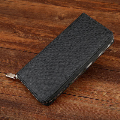 China New Arrival Men Wallets Long Genuine PU Leather Brand Big Capacity Purse Man Day Clutches Bag supplier