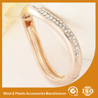 China Gift / Decoration Zircon Gold Metal Bangles , Gold Bracelets Bangle distributor
