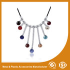 China Silver Colorful Stones Lace Collarbone Necklace Costume Accessories distributor