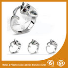 China Cat Shape Silver Ruby Fashion Jewelry Rings Flower Engagement Ring distributor
