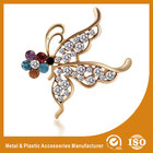 Best Customized Handmade Metal Brooches Crystal Butterfly Brooches Jewellery for sale