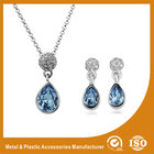 China Silver Plated Two Piece Bridesmaid Jewelry Sets With Synthetic CZ distributor