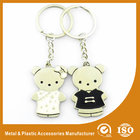 Cute Animal Bear Custom Metal Keychains , Stainless Steel Keychain for sale