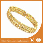 Best Fashion Jewelry OEM Men Wide Metal Chain Bracelet 18k Gold Chain Radiation Protection for sale