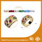 Zinc Alloy High Fashion Jewelry Rings ,  Ladies Gold Rings With Colorful Zircon supplier