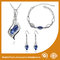 Charming Gold Blue Crystal Zinc Alloy Jewelry Sets For Bridesmaids supplier