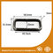 Buckle Inner 49.7X25X5MM Black Square Ring Handbag Accessories / Handbag Parts supplier