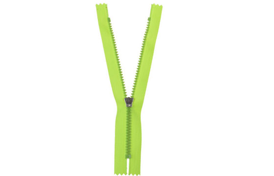 China 5# Green PVC Coated Waterproof Zippers With Antique Silver Teeth For Clothing supplier