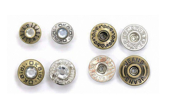 China Custom Made Metal Washable Snap Buttons For Clothing Round Shape supplier