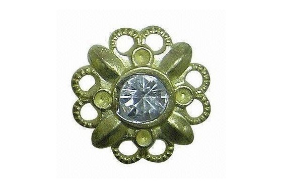 China Plastic Rhinestone Custom Snap Buttons Clothing Sunflower Shoes Accessories supplier