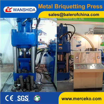 China high efficiency 250ton PLC control China small Scrap Metal Sawdust Briquetting Presses supplier