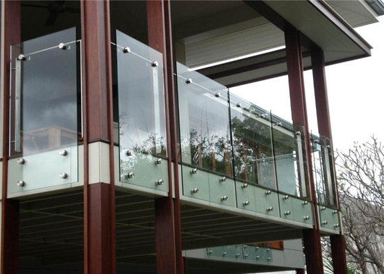 China Balcony railing designs indoor stainless steel glass railing standoff pin supplier