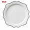 Hot sale rose gold rim ceramic dinner plate for wedding