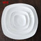 Western deep white wholesale square bone china dinner plates