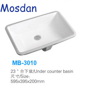 Bathroom Ceramic Under Counter mounted Basin MB-3010