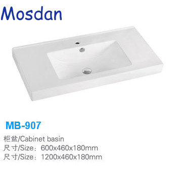 Fashionable bathroom sink porcelain sinks, rectangular sink MB-907
