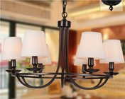 China Wrought Iron Modern Chadelier Lamp 6 Light / Bedroom Chandeliers Lighting distributor