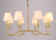China Housing Estates Contemporary Lighting Chandeliers 8 White Fabric Shades distributor