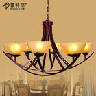 China Europe Style Wrought Iron Ceiling Lights 8 Light / Wrought Iron Chandeliers distributor
