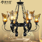 China Contemporary Wrought Iron Ceiling Lights 8 Light , Decorative Wrought Iron Chandelier distributor