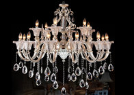 China Luxurious Contemporary Glass Chandeliers18 Lights For Villa , Art Glass Chandeliers distributor