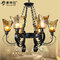 cheap Contemporary Wrought Iron Ceiling Lights 8 Light , Decorative Wrought Iron Chandelier